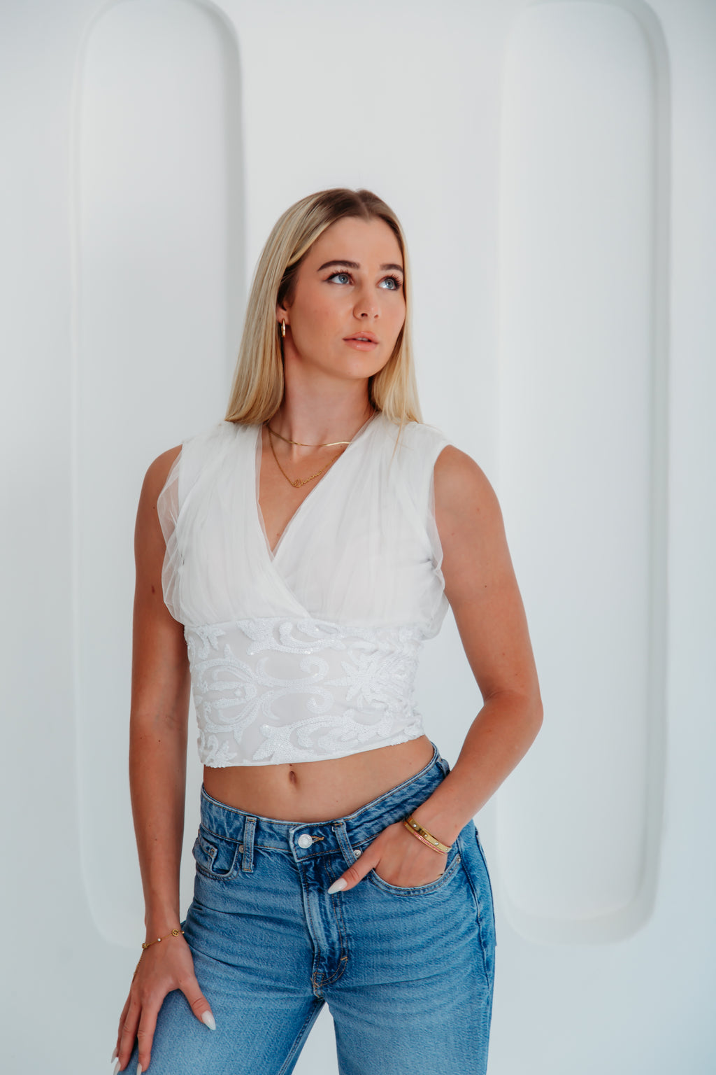 Genevive Top (White)